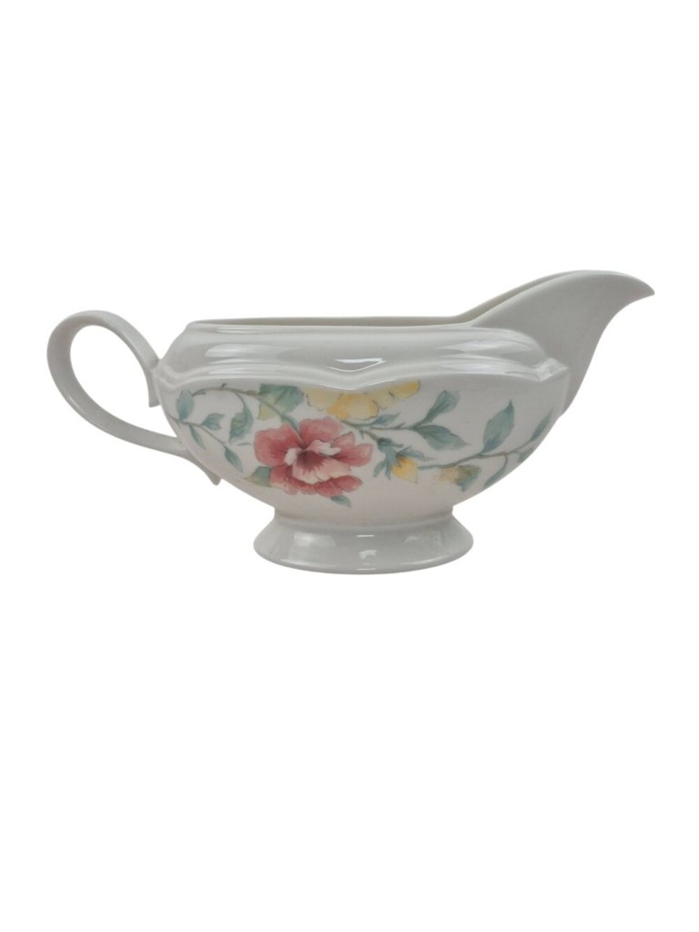 Johnson Brothers Gravy Boat Hyde Park Scalloped Floral Pattern England Vintage